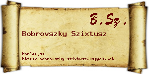 Bobrovszky Szixtusz névjegykártya